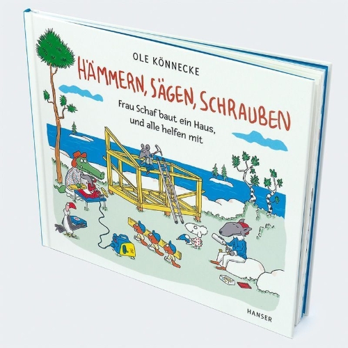 Buchcover und Innenansicht für das Buch: Hämmern, sägen, schrauben