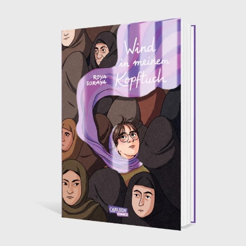 Buchcover und Innenansicht für das Buch: Wind in meinem Kopftuch