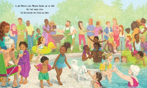 Buchcover und Innenansicht für das Buch: Eine Familie wie unsere