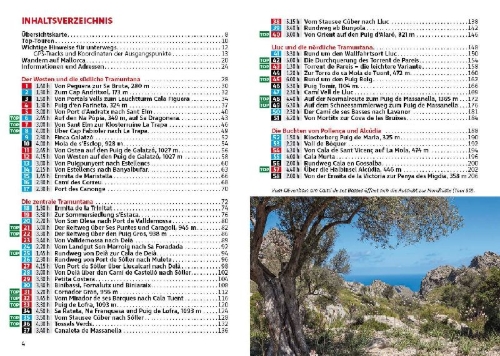 Buchcover und Innenansicht für das Buch: ROTHER Wanderführer Mallorca