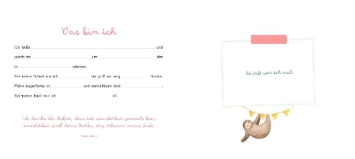 Buchcover und Innenansicht für das Buch: Meine Taufe - Ein Erinnerungsalbum