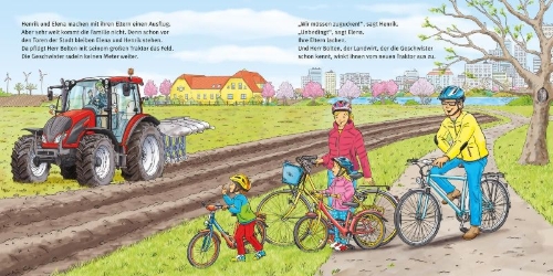Buchcover und Innenansicht für das Buch: LESEMAUS 187: Die Fahrzeuge auf dem Bauernhof