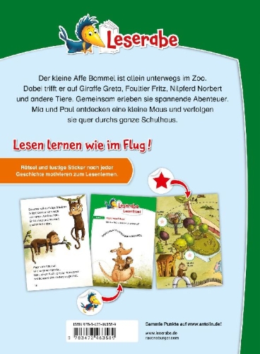 Buchcover und Innenansicht für das Buch: Leserabe Sonderausgaben - Lustige Tiergeschichten zum Lesenlernen