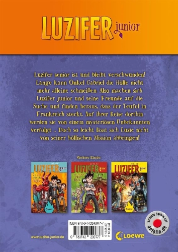 Buchcover und Innenansicht für das Buch: Luzifer junior (Band 4) - Der Teufel ist los
