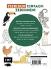 Buchcover und Innenansicht für das Buch: Mes 300 modèles à dessiner en pas à pas animaux