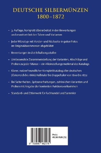 Buchcover und Innenansicht für das Buch: Deutsche Silbermünzen 1800-1872