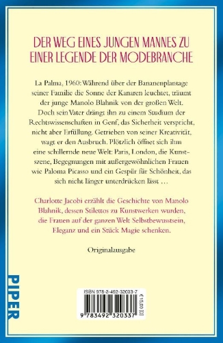 Buchcover und Innenansicht für das Buch: Manolo Blahnik und der Traum vom Erfolg
