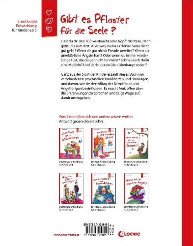 Buchcover und Innenansicht für das Buch: Gibt es Pflaster für die Seele? (Starke Kinder, glückliche Eltern)