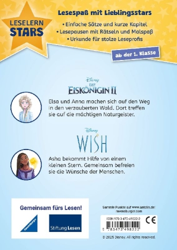 Buchcover und Innenansicht für das Buch: Leselernstars: Disney - Magische Geschichten