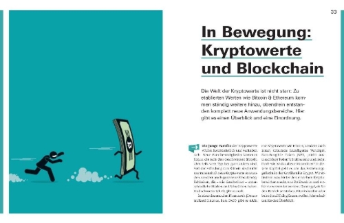 Buchcover und Innenansicht für das Buch: Alles über Bitcoin, Ethereum und Co.