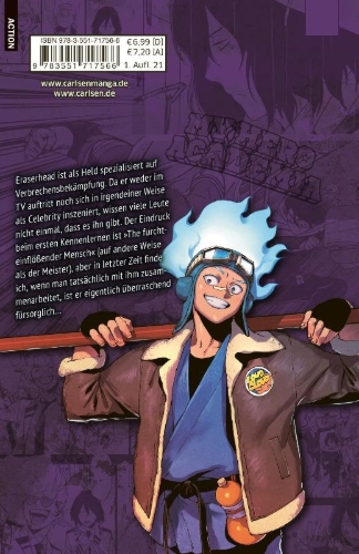 Buchcover und Innenansicht für das Buch: Vigilante: Boku no Hero Academia Illegals