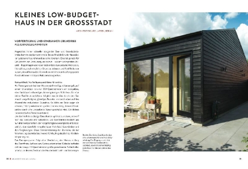 Buchcover und Innenansicht für das Buch: Low Budget Architektenhäuser