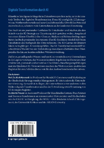 Buchcover und Innenansicht für das Buch: Digitale Transformation durch KI