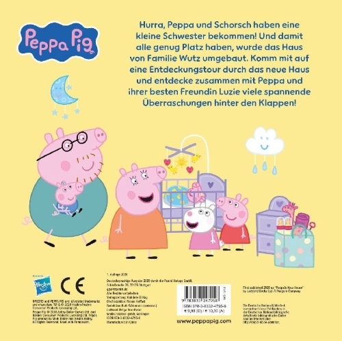 Buchcover und Innenansicht für das Buch: Peppa's new House