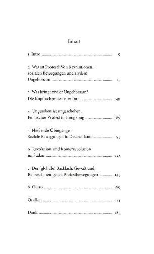 Buchcover und Innenansicht für das Buch: Die neue Protestkultur
