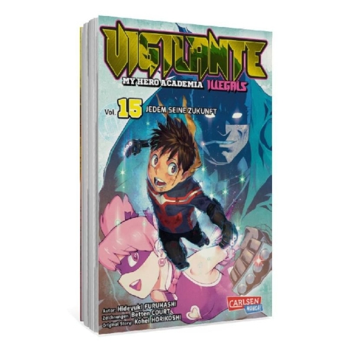 Buchcover und Innenansicht für das Buch: Vigilante: Boku no Hero Academia Illegals