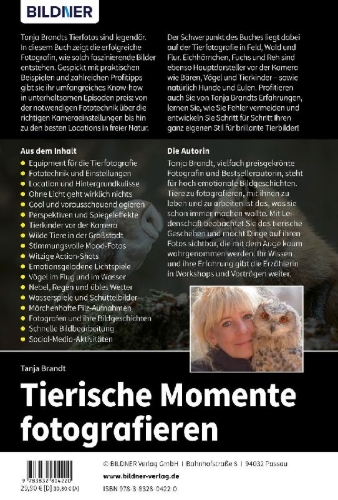 Buchcover und Innenansicht für das Buch: Tierische Momente fotografieren