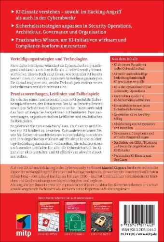 Buchcover und Innenansicht für das Buch: Cybersicherheit & KI