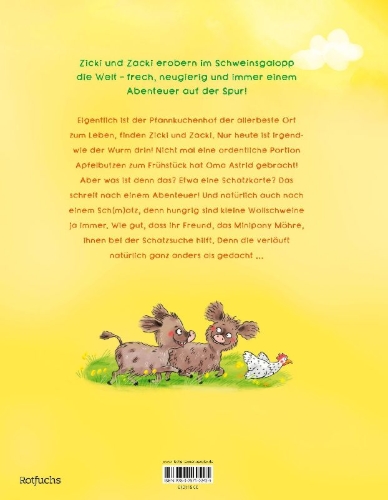 Buchcover und Innenansicht für das Buch: Zicki & Zacki suchen einen Schatz