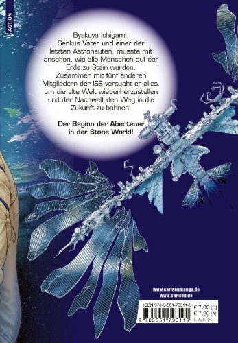 Buchcover und Innenansicht für das Buch: Dr. Stone Reboot: Byakuya