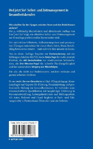 Buchcover und Innenansicht für das Buch: Und jetzt Sie! Selbst- und Zeitmanagement in Gesundheitsberufen