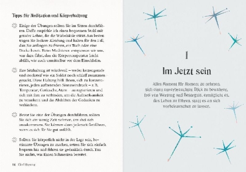 Buchcover und Innenansicht für das Buch: The Little Book of Mindfulness