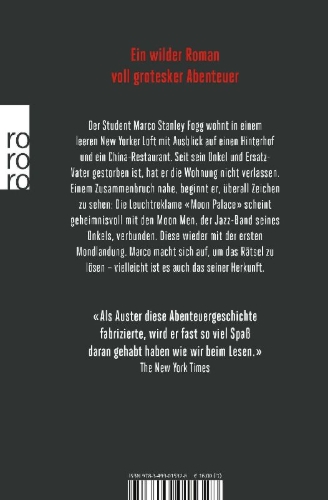Buchcover und Innenansicht für das Buch: Moon Palace