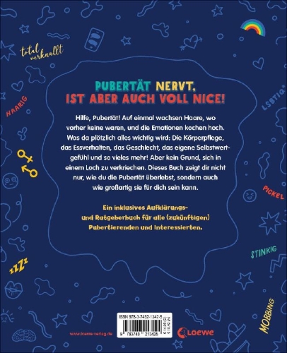 Buchcover und Innenansicht für das Buch: Puberty Is Gross But Also Really Awesome