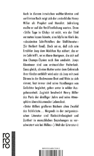 Buchcover und Innenansicht für das Buch: Stille Tage in Clichy