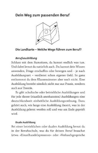 Buchcover und Innenansicht für das Buch: Carlsen Klartext: Schule und dann? Berufsfindung