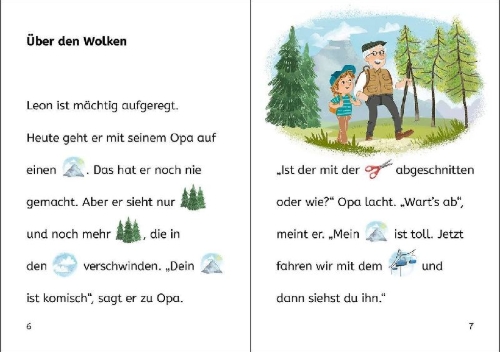 Buchcover und Innenansicht für das Buch: Bildermaus - Rettung in den Bergen