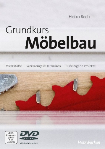 Buchcover und Innenansicht für das Buch: Grundkurs Möbelbau