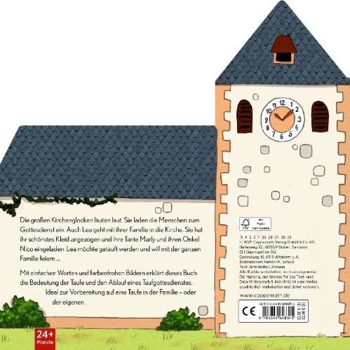 Buchcover und Innenansicht für das Buch: Mein kleines Buch von der Taufe