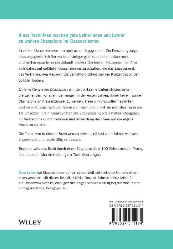 Buchcover und Innenansicht für das Buch: Unterrichte wie ein Champion