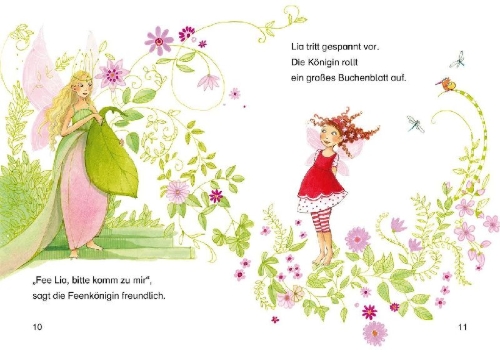 Buchcover und Innenansicht für das Buch: Leselöwen 1. Klasse - Die kleine Fee und die Zauberprüfung