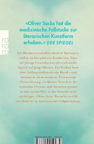 Buchcover und Innenansicht für das Buch: The Man Who Mistook His Wife For a Hat