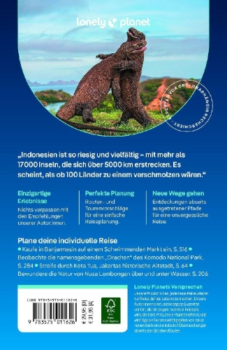 Buchcover und Innenansicht für das Buch: LONELY PLANET Reiseführer Indonesien