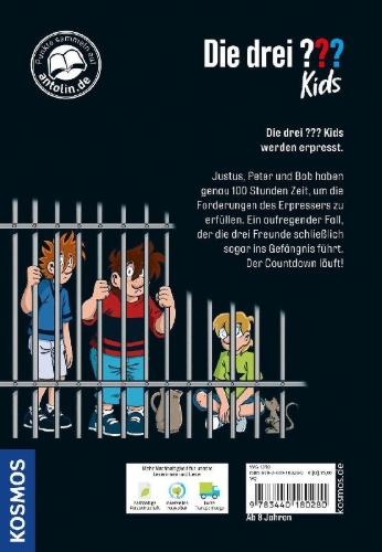 Buchcover und Innenansicht für das Buch: Die drei ??? Kids, 100, 100 Stunden