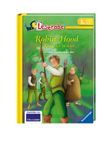 Buchcover und Innenansicht für das Buch: Robin Hood, König der Wälder - Leserabe 3. Klasse - Erstlesebuch für Kinder ab 8 Jahren