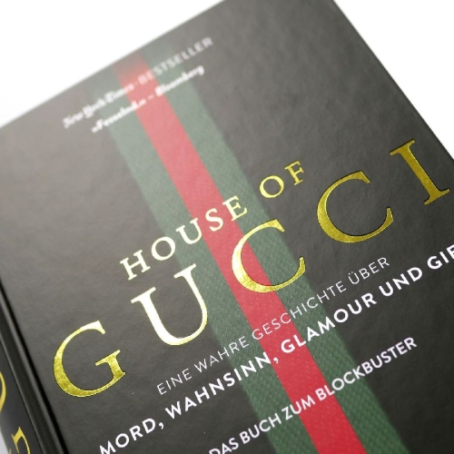 Buchcover und Innenansicht für das Buch: House of Gucci