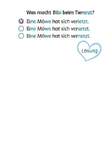 Buchcover und Innenansicht für das Buch: Lesefuchs Bibi & Tina: Leserätsel Lesestufe 1, Band 1