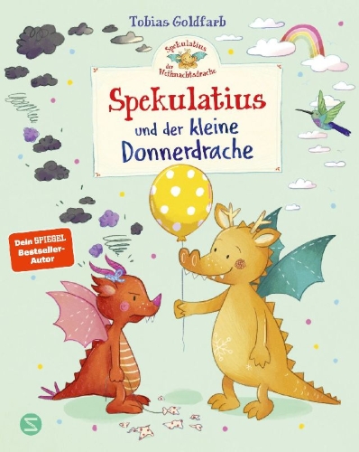 Buchcover und Innenansicht für das Buch: Spekulatius der Weihnachtsdrache. Spekulatius und der kleine Donnerdrache