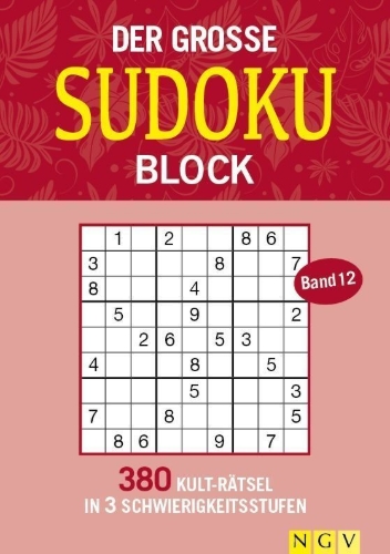 Buchcover und Innenansicht für das Buch: Der große Sudoku Block Band 12
