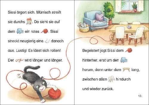 Buchcover und Innenansicht für das Buch: Bildermaus - Katzengeschichten