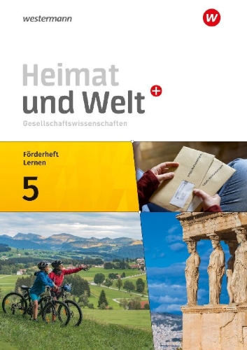 Buchcover und Innenansicht für das Buch: Heimat und Welt Plus 5. Förderheft Lernen. Für Berlin und Brandenburg