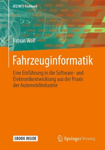 Buchcover und Innenansicht für das Buch: Fahrzeuginformatik
