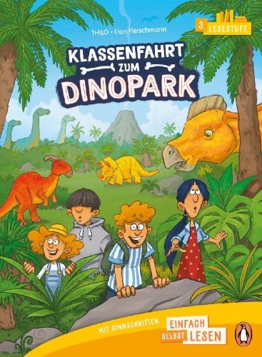 Buchcover und Innenansicht für das Buch: Klassenfahrt zum Dinopark
