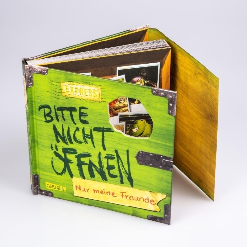 Buchcover und Innenansicht für das Buch: Bitte nicht öffnen: Nur meine Freunde (Freundebuch)