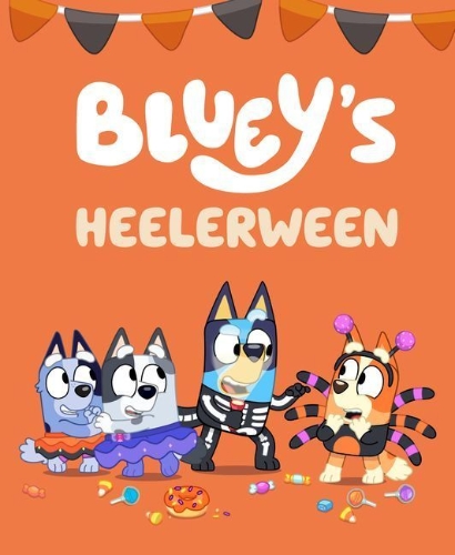 Buchcover und Innenansicht für das Buch: Bluey's Heelerween