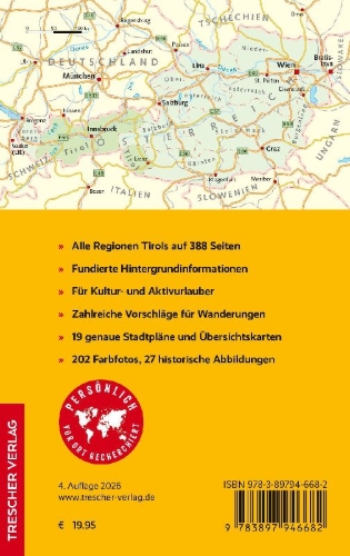 Buchcover und Innenansicht für das Buch: TRESCHER Reiseführer Tirol